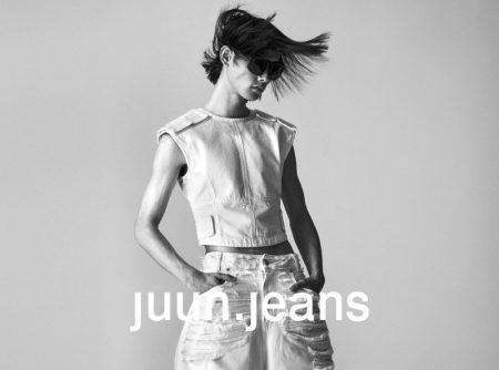 Taemin Park Model White Denim JUUN.J Spring 2023 Collection Men Lookbook