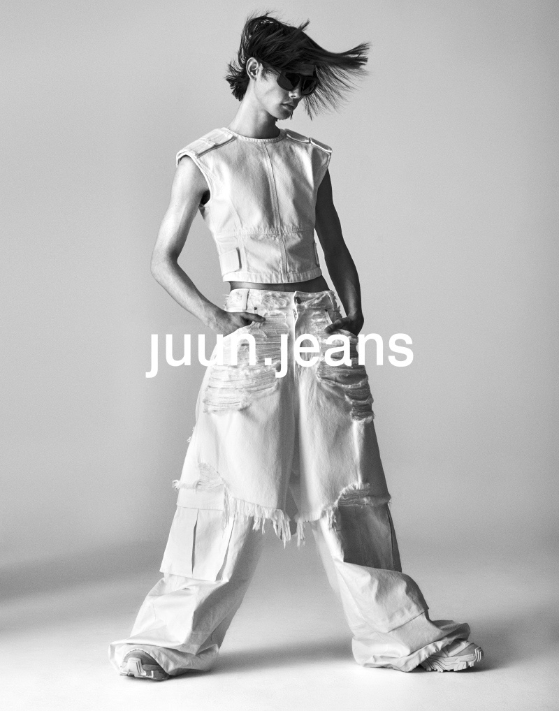 Taemin Park Model White Denim JUUN.J Spring 2023 Collection Men Lookbook