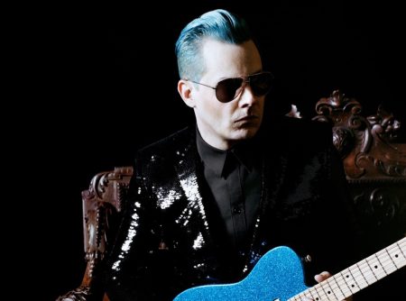 Jack White Blue Hair Sequined Jacket Celine Campaign 2022