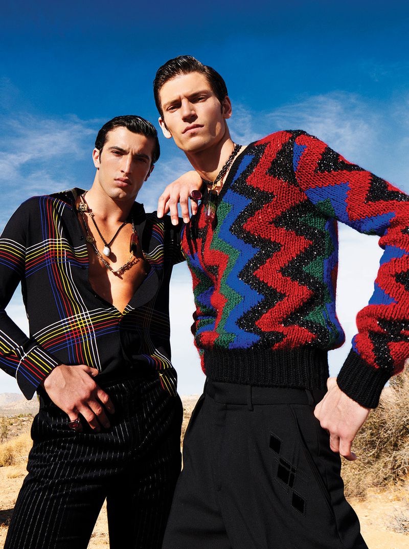 Justin & Raphael Rock Bold Style for L'Officiel Hommes Italia