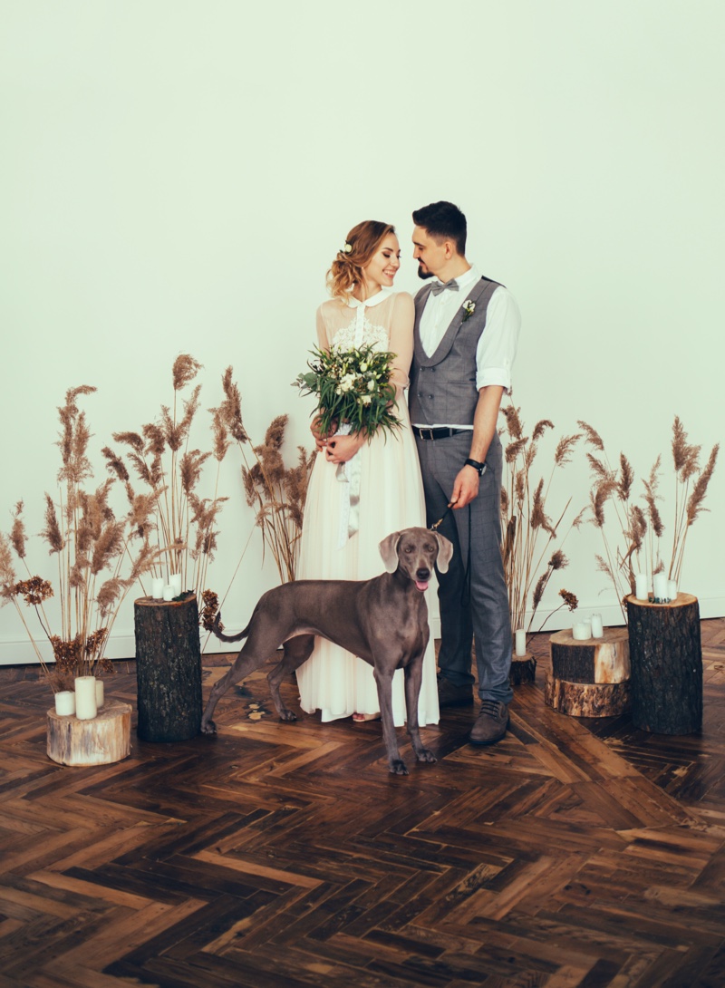 Married Couple Dog Rustic