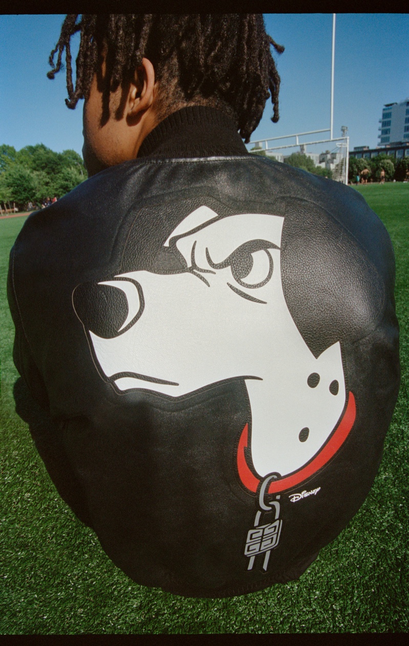Disney x Givenchy '101 Dalmatians' Leather Bomber Jacket Back Pongo