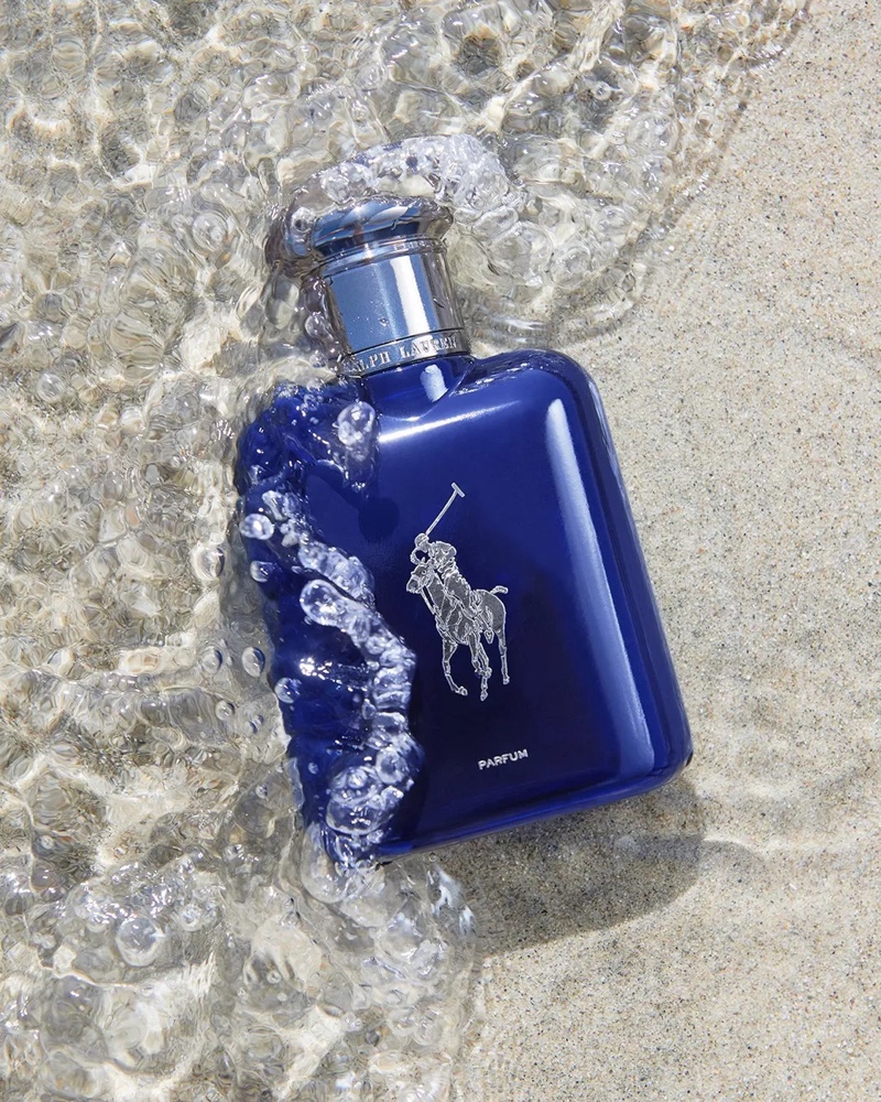 POLO Blue Fragrance Bottle Sand Beach Artwork 2022