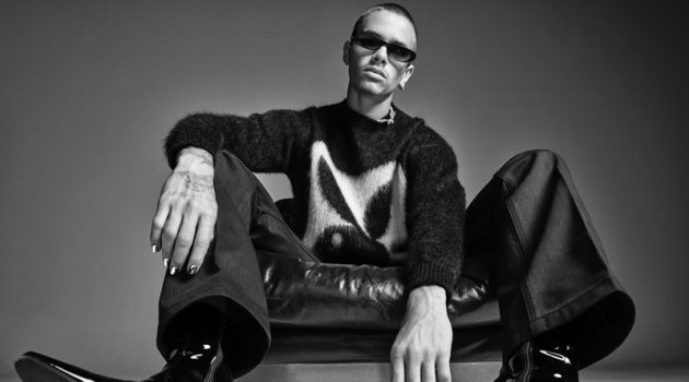 Romeo, LaKeith & Dominic Inspire in Black for Saint Laurent Fall '22 Campaign Romeo Beckham Saint Laurent Campaign Fall 2022 Men