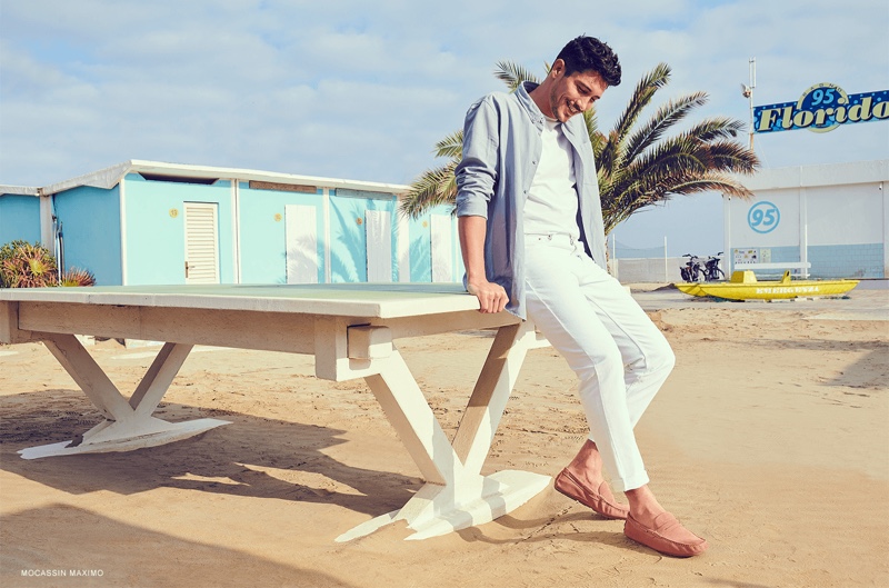 Male Model Moccasins Beach Summer Style 2022 San Marina