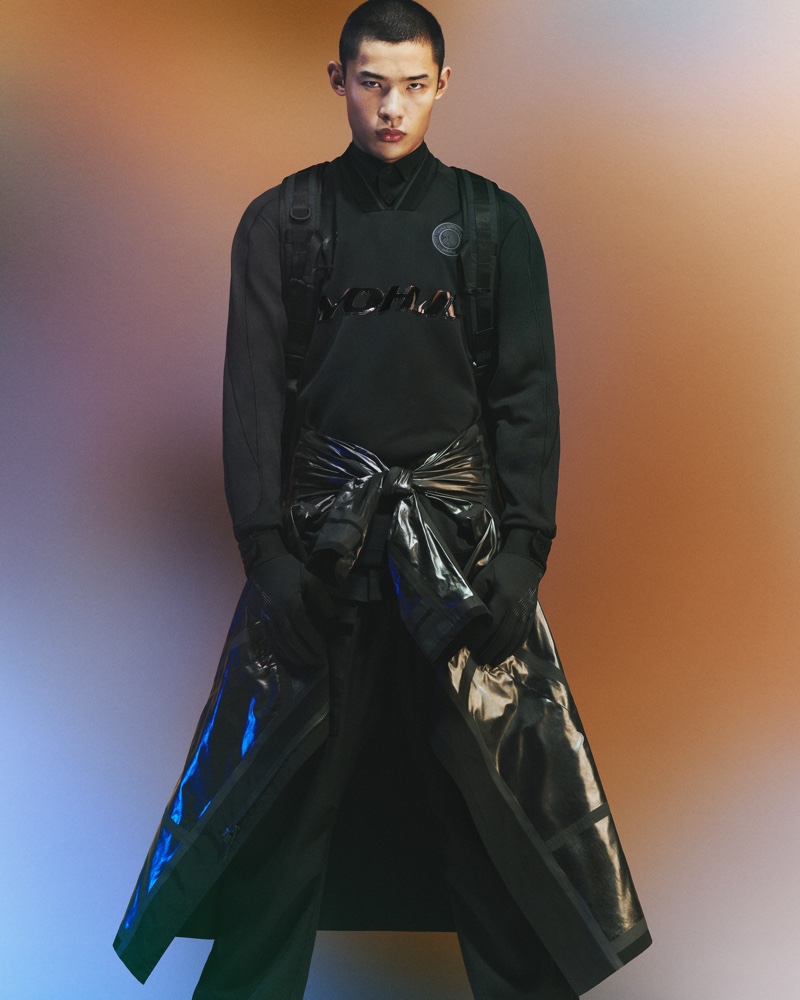 Wang Xiangguo Model Y-3 Campaign Men Fall 2022