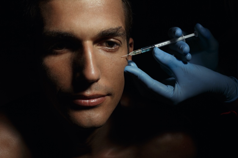Attractive Man Getting Botox Injections