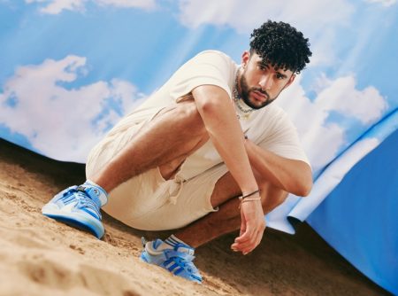 Bad Bunny adidas Baby Blue Forum Sneakers 2022 Photoshoot