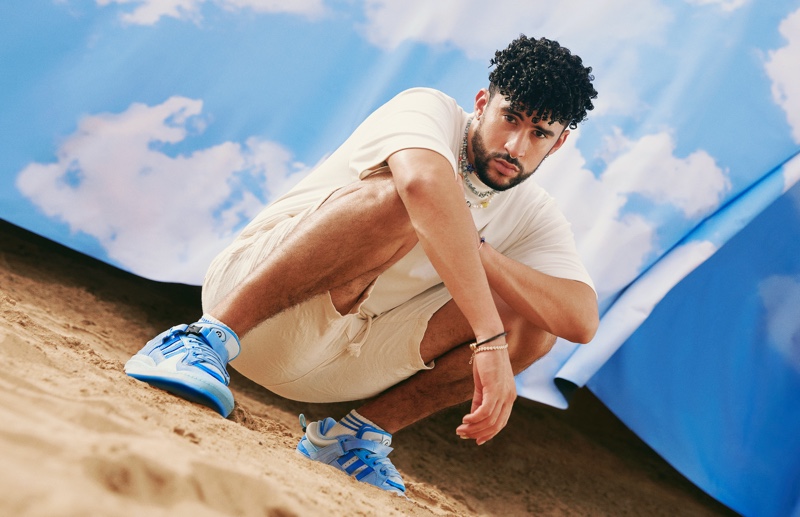 Bad Bunny adidas Baby Blue Forum Sneakers 2022 Photoshoot