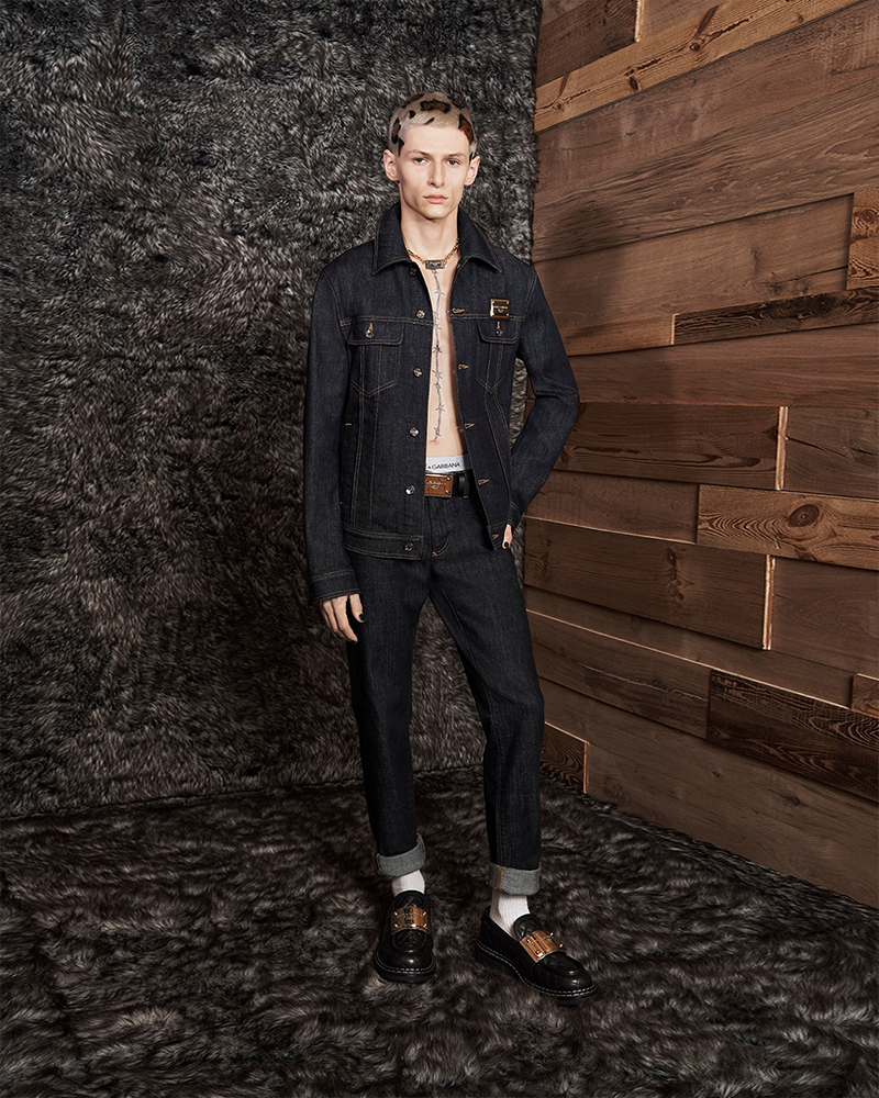 Lorenzo Bigi Model Dolce & Gabbana Denim Men Fall 2022