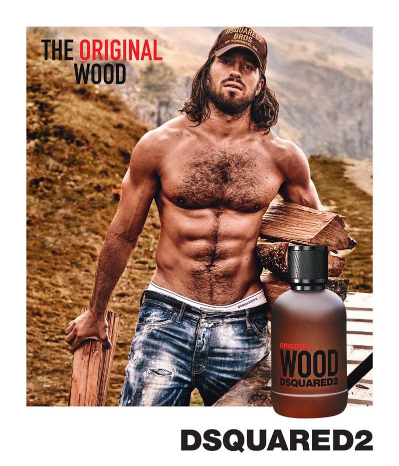 Alvise Rigo Shirtless Dsquared2 Original Wood Campaign Fragrance 2022