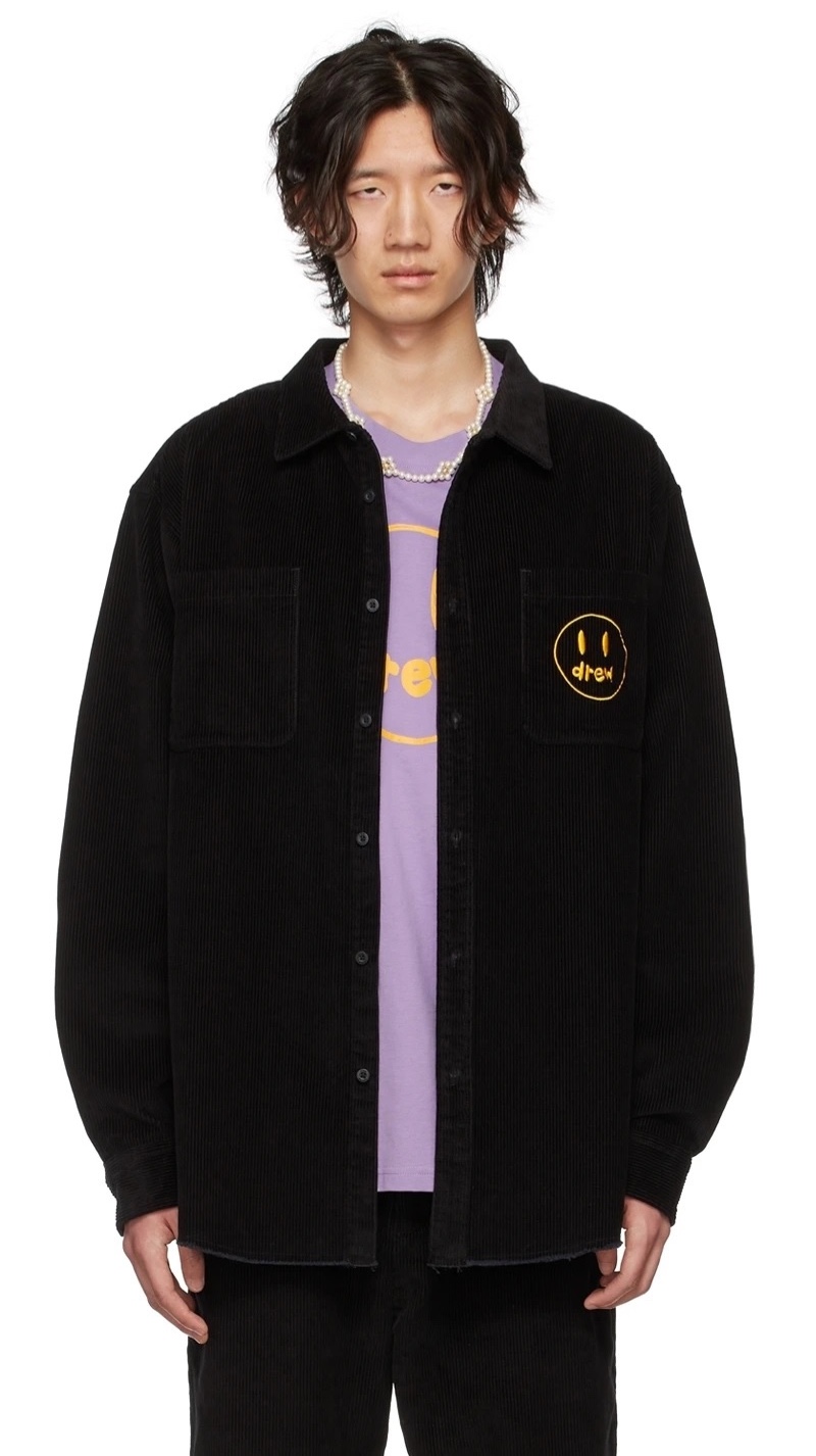 Drew House Black Cotton Shirt » Get Happy with Justin Bieber's Drew House Drew House Black Cotton Shirt