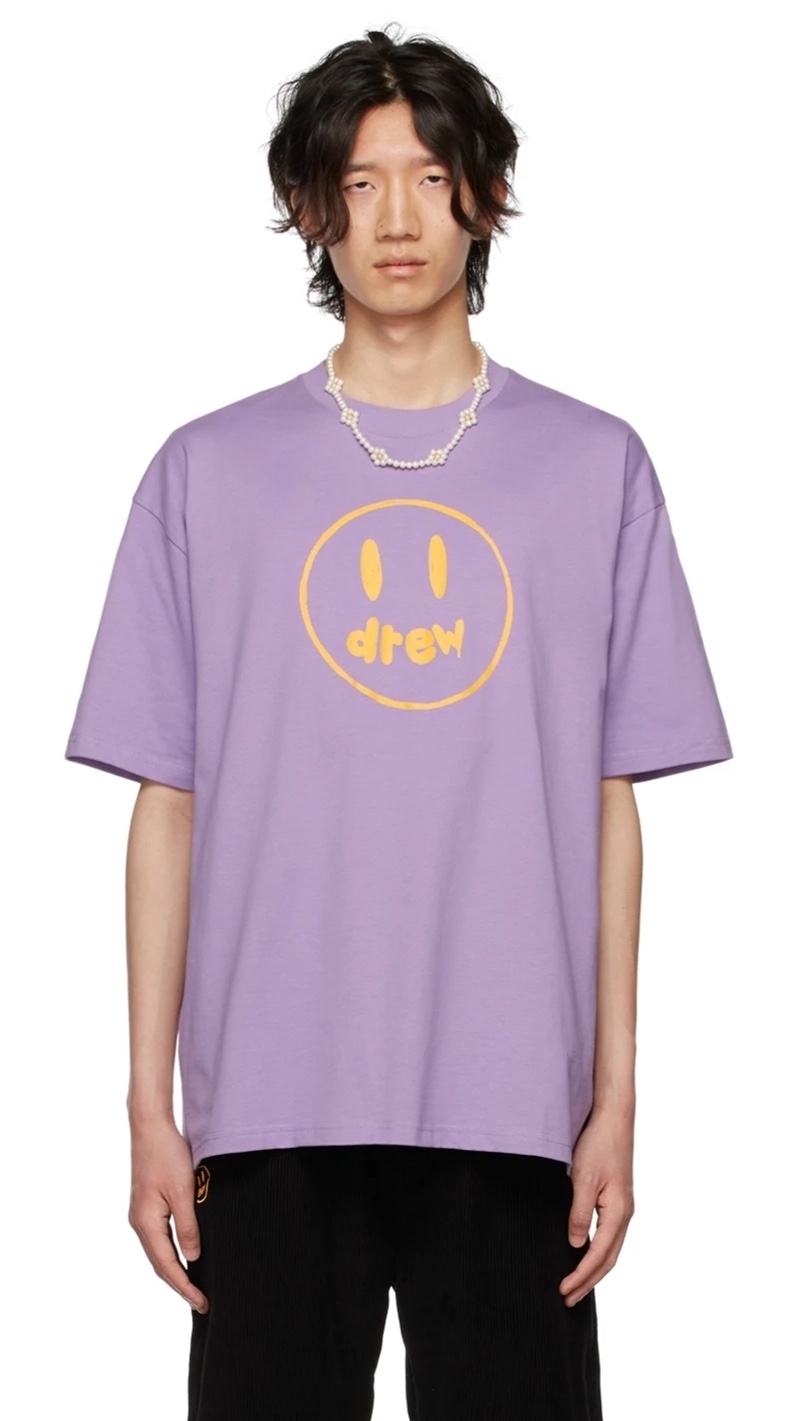 Drew House Purple Painted Mascot T-shirt » Get Happy with Justin Bieber's Drew House Drew House Purple Painted Mascot T-shirt