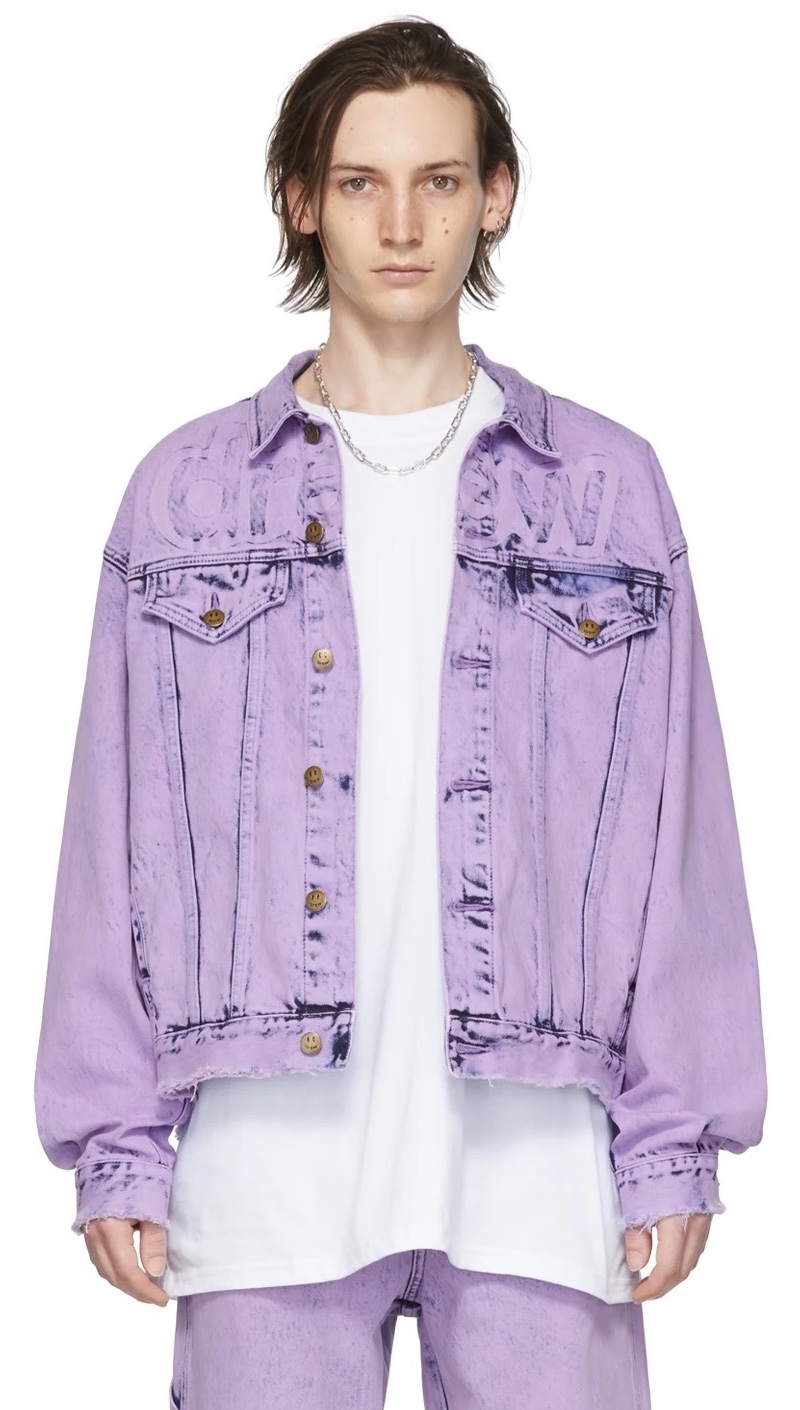 Drew House Purple Secret Trucker Denim Jacket » Get Happy with Justin Bieber's Drew House Drew House Purple Secret Trucker Denim Jacket