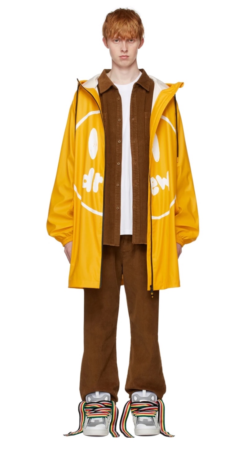 Drew House Yellow Painted Mascot Coat » Get Happy with Justin Bieber's Drew House Drew House Yellow Painted Mascot Coat