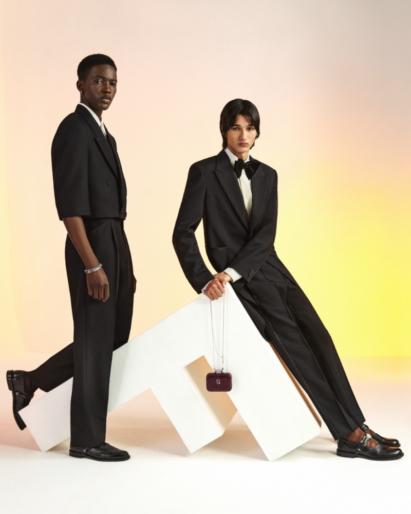 Fendi Campaign Men Tuxedo Limamu Mbaye Rubuen Bilan-Carroll Model