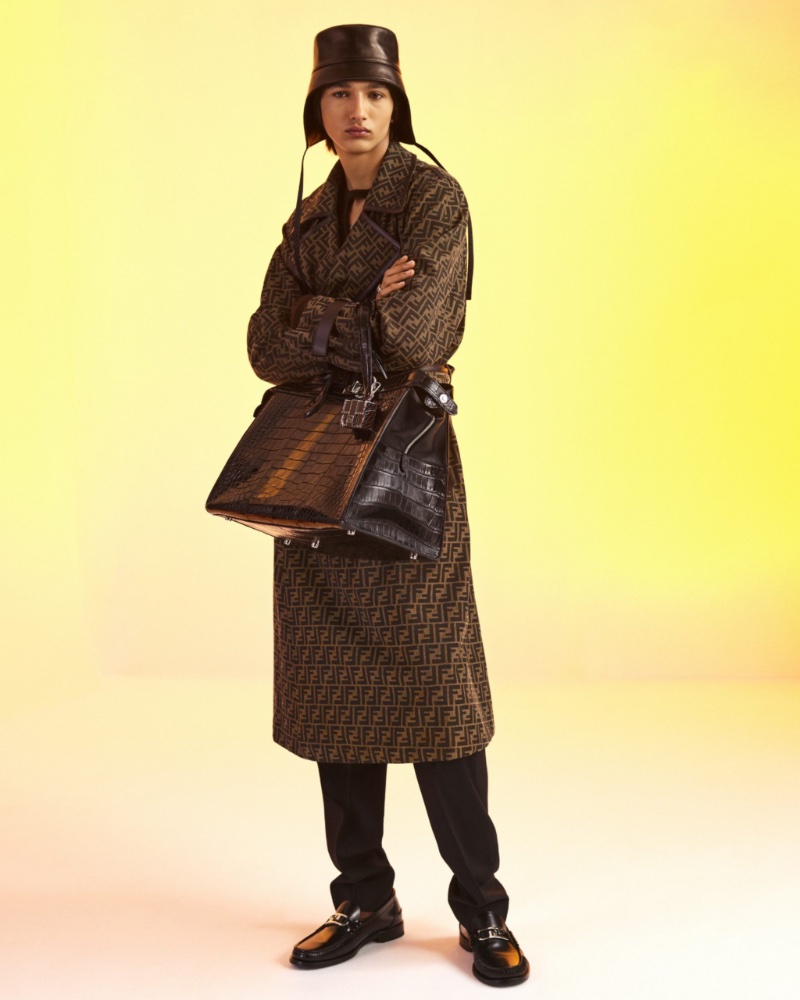 Rubuen Bilan-Carroll Model Fendi Campaign Men Fall 2022