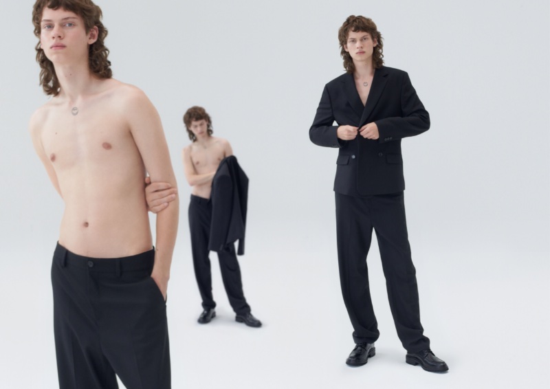 Filippa K Campaign Men Fall 2022 Cosmo Caspers Model Shirtless
