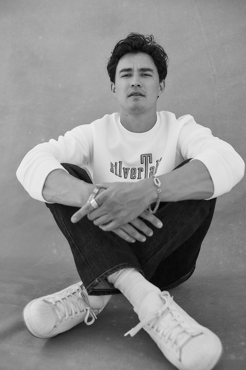 Gavin Leatherwood Levi's SilverTab Campaign Fall 2022 Sweatshirt Jeans