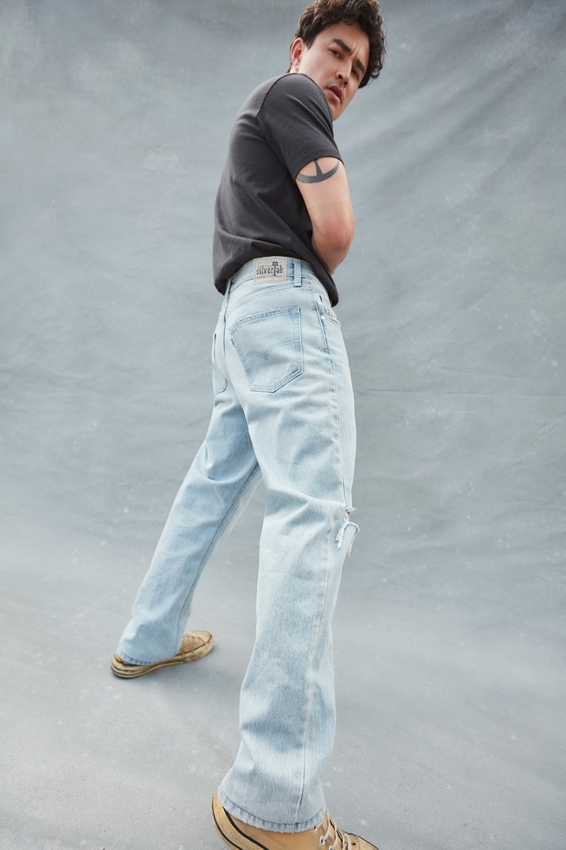 Gavin Leatherwood Actor Back Jeans Levi's SilverTab Campaign Men Fall 2022