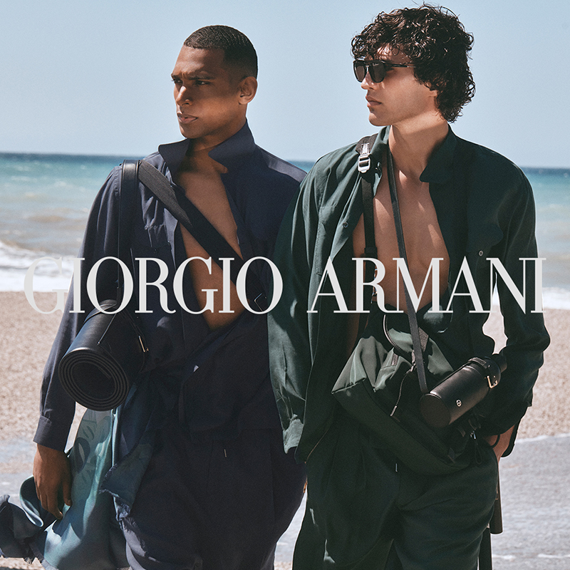 Patrick Nodanche Francisco Henriques Model Giorgio Armani Campaign Men Fall 2022