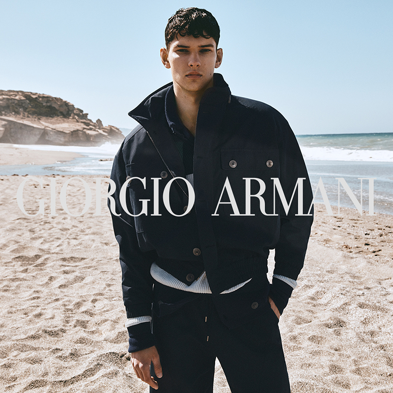 Michał Januszewski Model Giorgio Armani Campaign Men Fall 2022