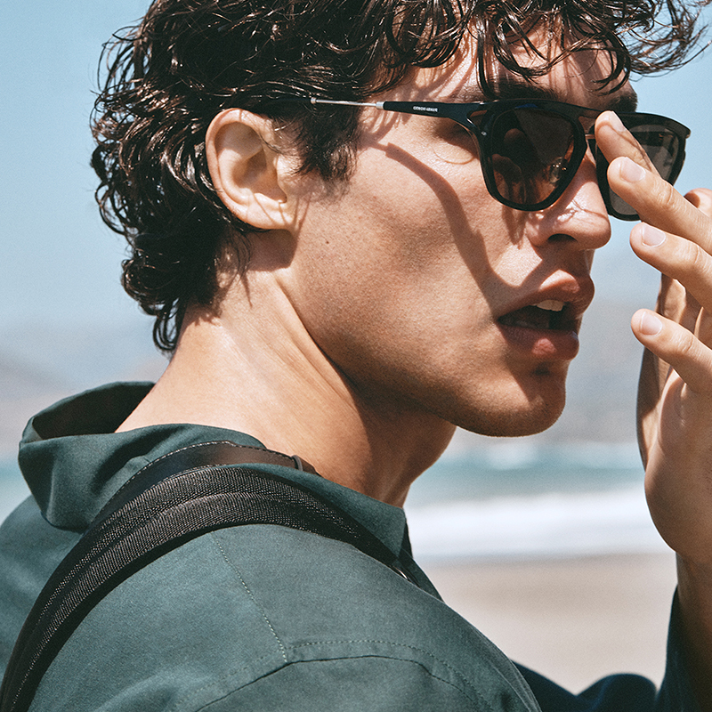 Francisco Henriques Model Sunglasses Giorgio Armani Campaign Men Fall 2022