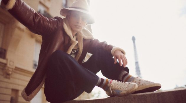 Louis Baines Model Golden Goose Campaign Fall 2022