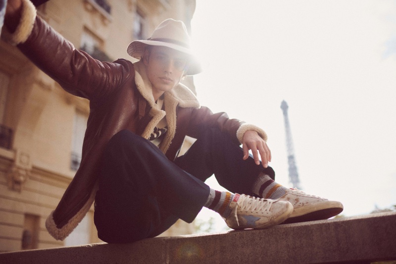 Louis Baines Model Golden Goose Campaign Fall 2022