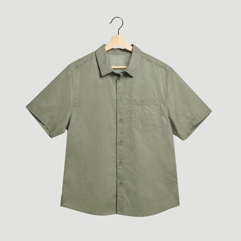 Green Linen Mens Shirt Hanger