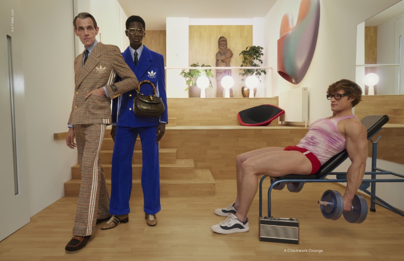 Gucci Exquisite Campaign Men Fall 2022 A Clockwork Orange Didier Vinson Lawal Badmus Model Dawid Prowse Workout Muscle » Gucci Invades the World of Stanley Kubrick Gucci Exquisite Campaign Men Fall 2022 A Clockwork Orange Didier Vinson Lawal Badmus Model Dawid Prowse Workout Muscle