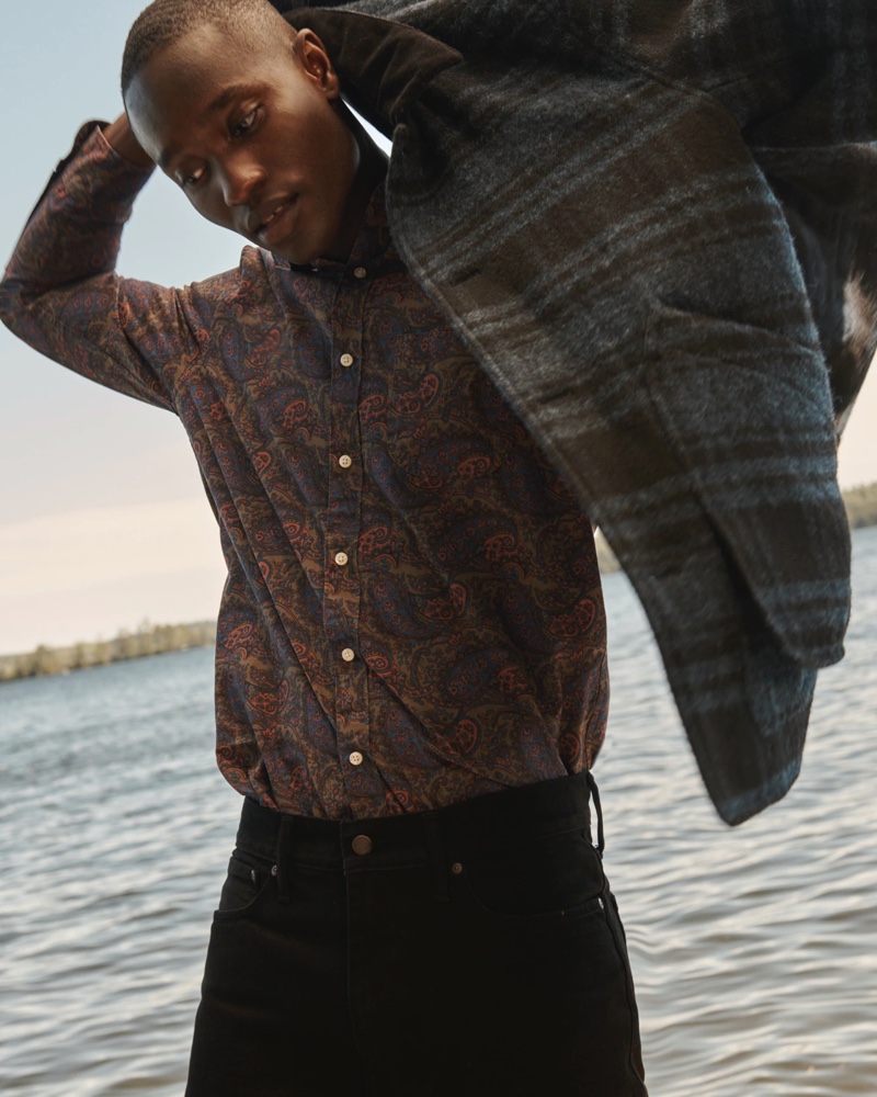 Charles Oduro Model J.Crew Fall 2022 Mens Collection