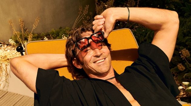 Lee Pace Poses for Mr Porter, Talks 'Bodies Bodies Bodies' Lee Pace Robe Shorts Sunglasses Mr Porter Photoshoot 2022