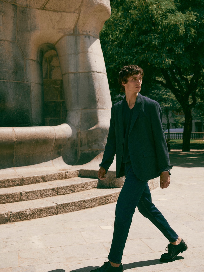 Massimo Dutti Lucas El Bali Model Tailoring 2022 Editorial Men