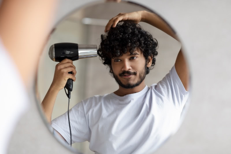Man Curly Hair Blow Dryer