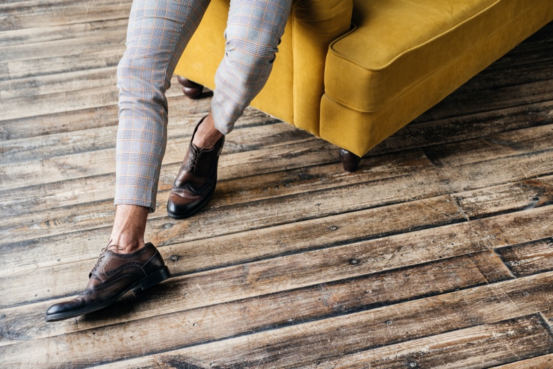 Man Wearing Brogues