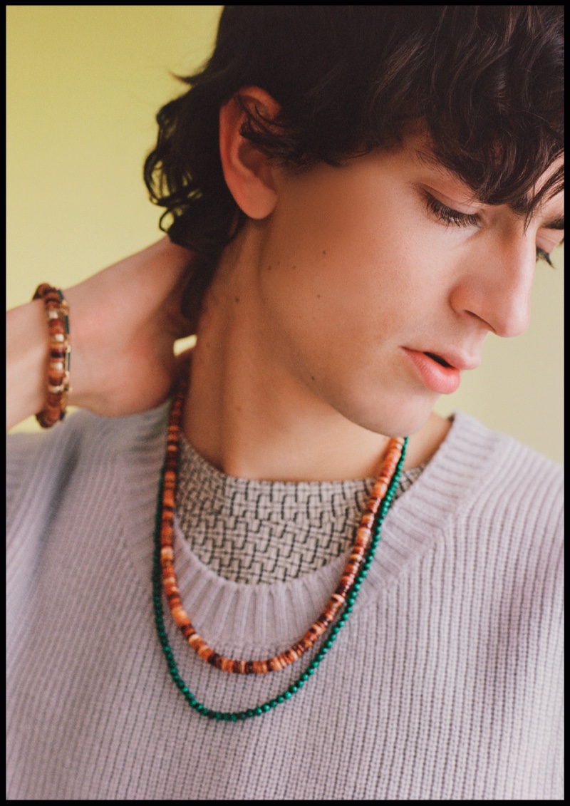 Gena Malinin Model Mr Porter Campaign Jewelry Men