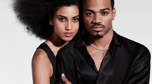 Tyshawn Jones & Imaan Hammam Front Tiffany & Co. Campaign Imaan Hammam Tyshawn Jones Tiffany & Co. Campaign 2022 Tiffany Lock