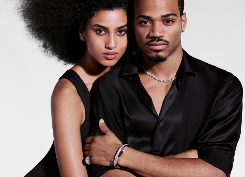 Imaan Hammam Tyshawn Jones Tiffany & Co. Campaign 2022 Tiffany Lock » Tyshawn Jones & Imaan Hammam Front Tiffany & Co. Campaign Imaan Hammam Tyshawn Jones Tiffany & Co. Campaign 2022 Tiffany Lock