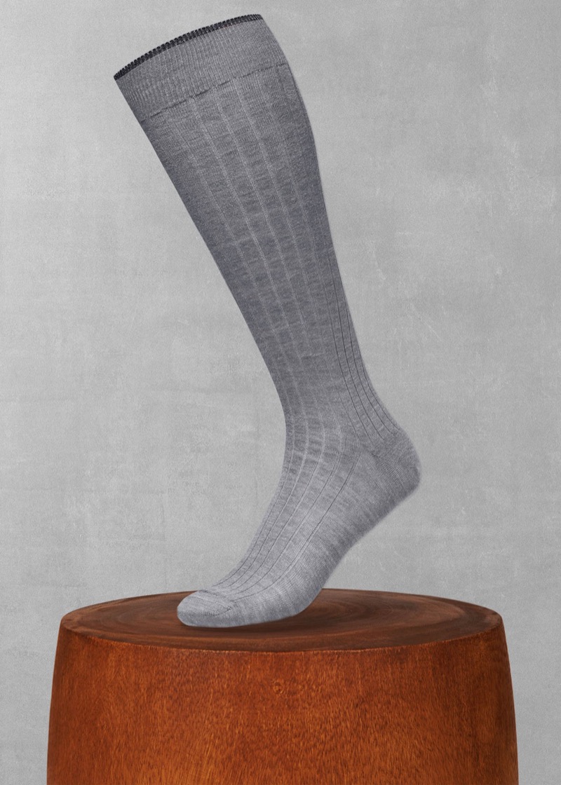 gray merino wool socks from Lorenzo Uomo