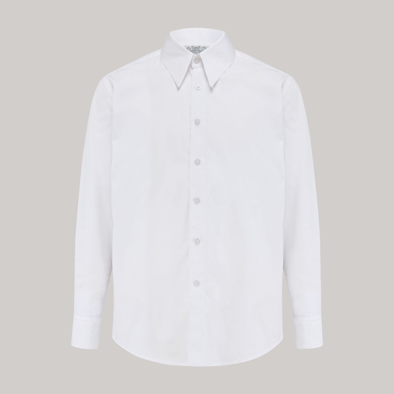 white spearpoint collar shirt from The Seamstress of Bloomsbury