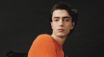 ARKET Men Fall 2022 Gena Malinin Orange Sweater