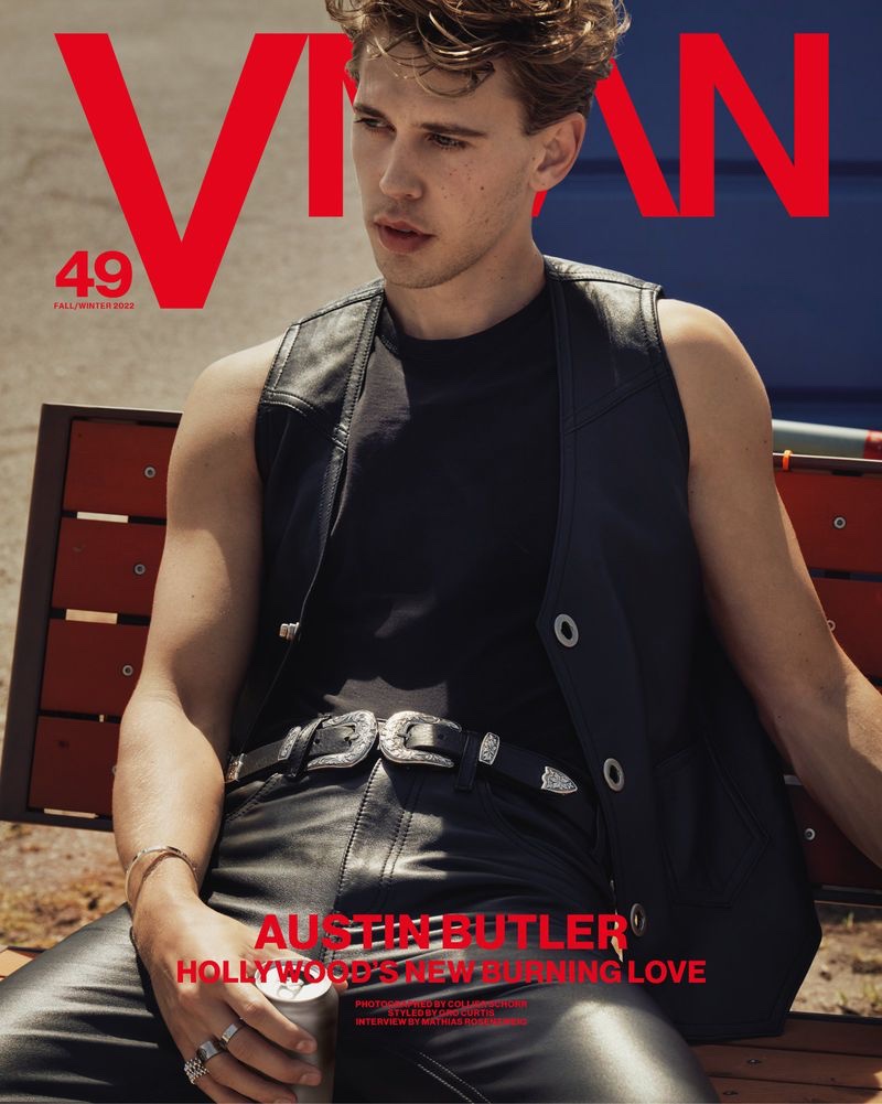 Austin Butler Cover 2022 VMAN Coach Leather Pants