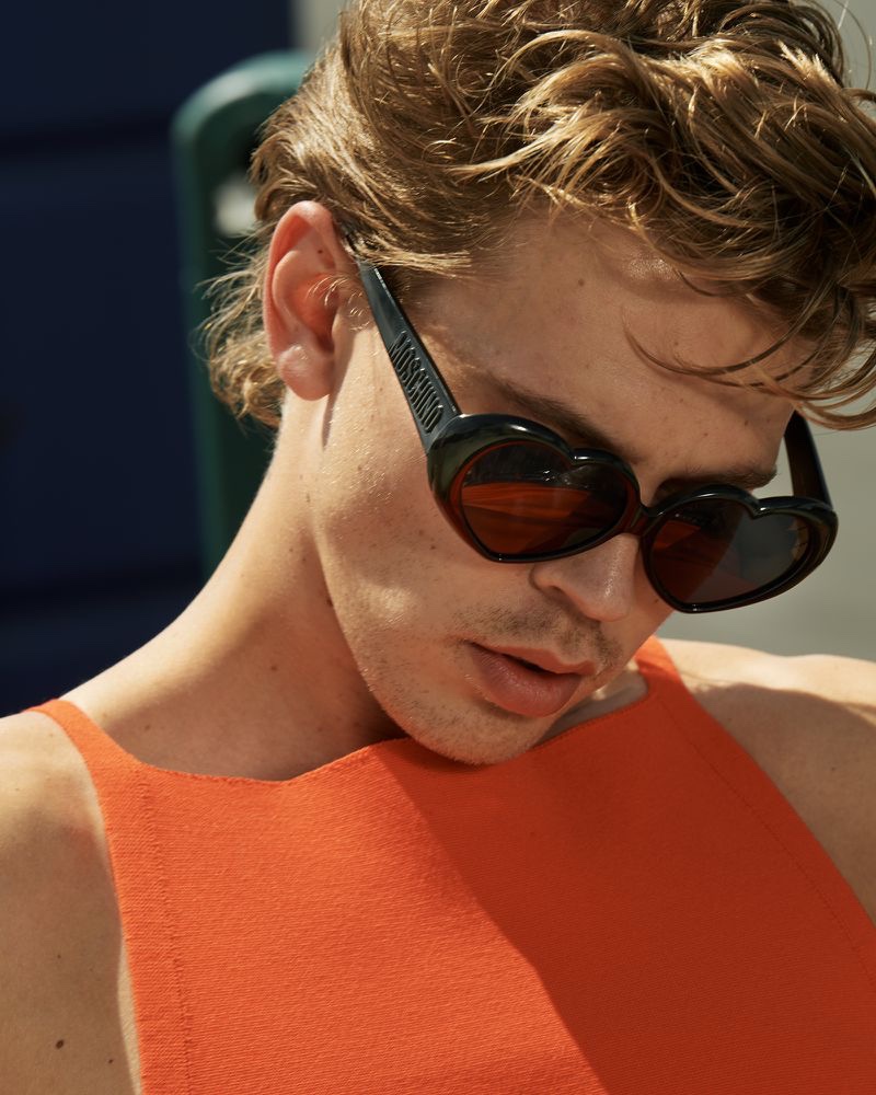 Austin Butler Moschino Heart Sunglasses VMAN 2022 Photoshoot » Austin Butler Sports Bold Style for VMAN, Talks 'Elvis' Austin Butler Moschino Heart Sunglasses VMAN 2022 Photoshoot