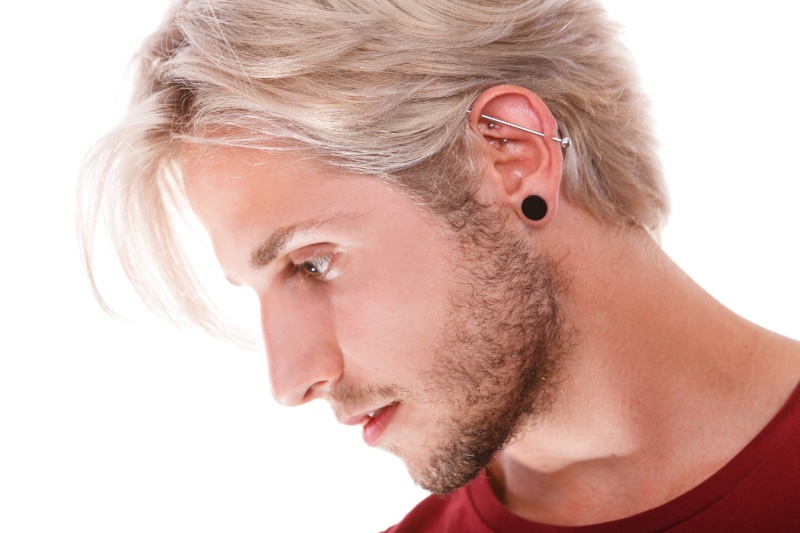 Barbell Earring Men