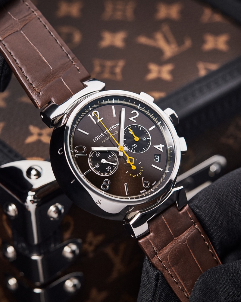 Louis+Vuitton+Tambour+Brown+Men%27s+Watch+-+Q1121 for sale online