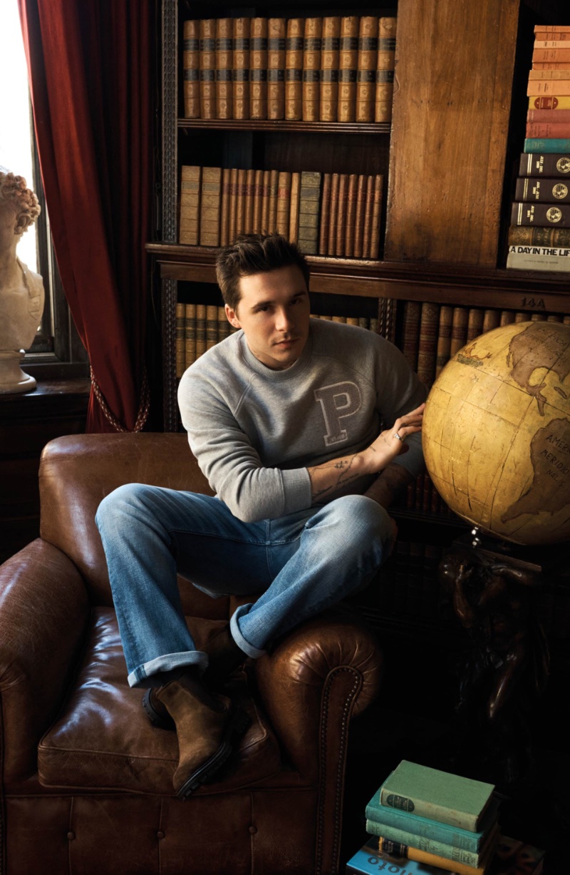 Brooklyn Beckham Pepe Jeans Campaign Men Fall 2022 » Brooklyn Beckham Dons Collegiate Style for Pepe Jeans Campaign Brooklyn Beckham Pepe Jeans Campaign Men Fall 2022