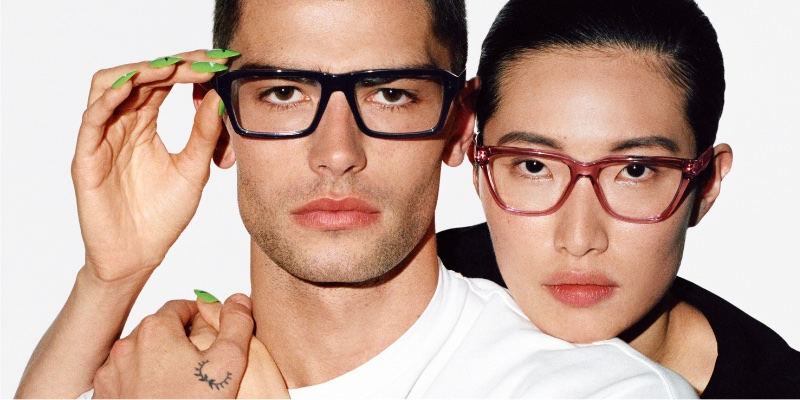 Charlie Knepper Nuri Son Model Emporio Armani Sustainable Eyewear Campaign Fall 2022