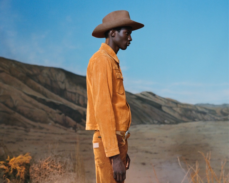 Momo Ndiaye Model GANT x Wrangler Campaign 2022