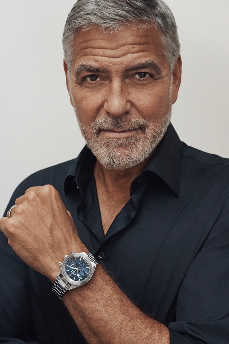 George Clooney Actor OMEGA Speedmaster '57 Watch Campaign